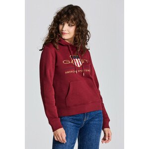 MIKINA GANT ARCHIVE SHIELD SWEAT HOODIE červená S