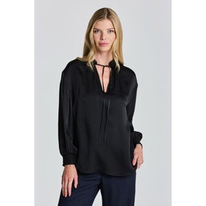 KOŠEĽA GANT D1. STAND COLLAR POP OVER BLOUSE čierna 44