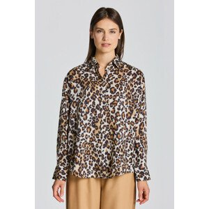 KOŠEĽA GANT D2. RELAXED LEOPARD MODAL SHIRT hnedá 38