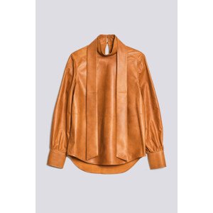 KOŠEĽA GANT W. LEATHER BOW SHIRT hnedá 36