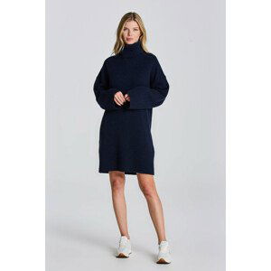 ŠATY GANT D1. LOUNGE ROLLNECK DRESS modrá M