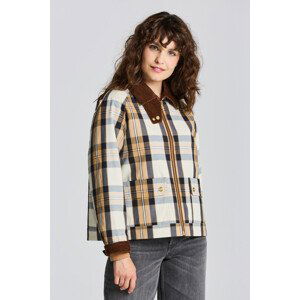 BUNDA GANT D1. CHECKED CROPPED JACKET biela XXL