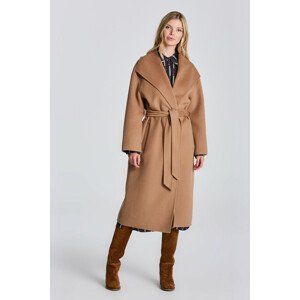 KABÁT GANT D1. HANDSTITCHED BELTED COAT hnedá S