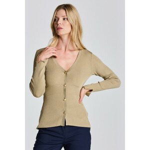 SVETER GANT D2. RIB CARDIGAN TOP žltá XS