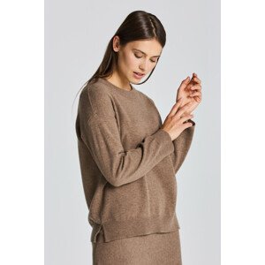 SVETER GANT D1. SUPERFINE LAMBSWOOL C-NECK hnedá L