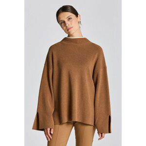 SVETER GANT D1. RIB MOCK NECK SWEATER hnedá S