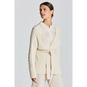 SVETER GANT D2. CABLE WRAP CARDIGAN hnedá XS