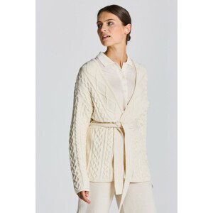 SVETER GANT D2. CABLE WRAP CARDIGAN hnedá L