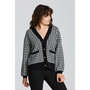 SVETER GANT D1. HOUNDSTOOTH OVERSIZED CARDIGAN čierna XS