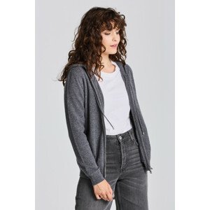 SVETER GANT D1. SUPERFINE LAMBSWOOL ZIP HOODIE šedá S