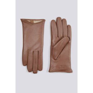 RUKAVICE GANT LEATHER GLOVES hnedá S