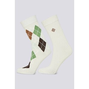 PONOŽKY GANT D1. ARGYLE SOCKS 2-PACK biela 36/38