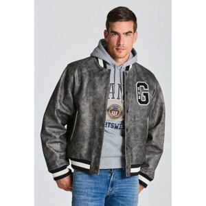 BUNDA GANT D1. LEATHER GANT VARSITY JACKET čierna XXXL