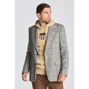 SAKO GANT D2. GLEN CHECK SUIT BLAZER čierna 48