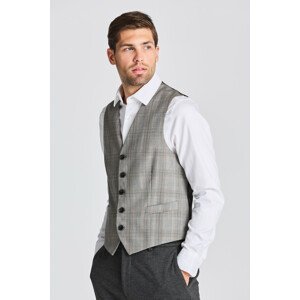 VESTA GANT D2. GLEN CHECK SUIT WAISTCOAT čierna 50