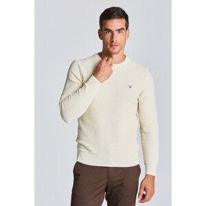 SVETER GANT D1. COTTON TEXTURE C-NECK hnedá M