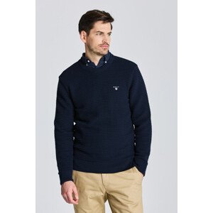 SVETER GANT D1. COTTON TEXTURE C-NECK modrá M