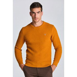 SVETER GANT D1. COTTON TEXTURE C-NECK oranžová S