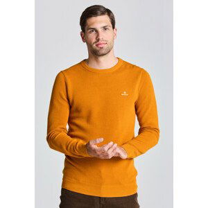 SVETER GANT COTTON PIQUE C-NECK oranžová L