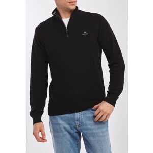 SVETER GANT COTTON PIQUE HALF ZIP čierna S