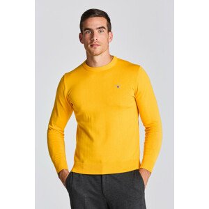 SVETER GANT CLASSIC COTTON C-NECK žltá 4XL