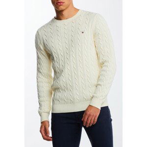 SVETER GANT COTTON CABLE C-NECK biela L