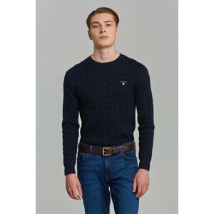 SVETER GANT COTTON CABLE C-NECK modrá L