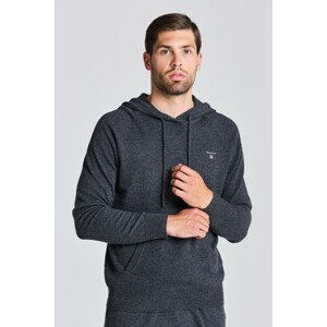 SVETER GANT D1. KNITTED HOODIE šedá M