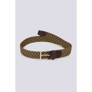 OPASOK GANT D1. PATTERNED ELASTIC BRAID BELT hnedá 115