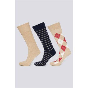 PONOŽKY GANT D1. ARGYLE SOCKS 3-PACK hnedá 43/45