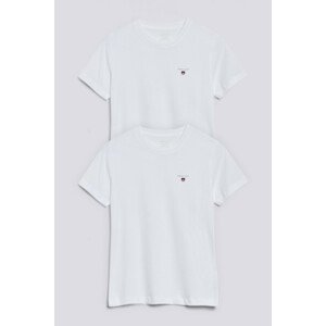 SPODNÁ BIELIZEŇ GANT C-NECK T-SHIRT 2-PACK biela 176