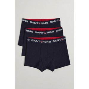 SPODNÁ BIELIZEŇ GANT BOY'S TRUNK 3-PACK modrá 170