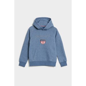 MIKINA GANT GANT SHIELD HOODIE modrá 146/152