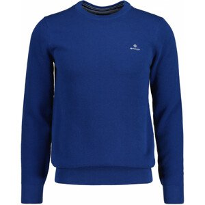 SVETER GANT COTTON PIQUE C-NECK modrá XXL