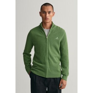 SVETER GANT COTTON PIQUE ZIP CARDIGAN zelená M