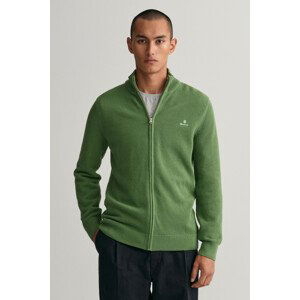 SVETER GANT COTTON PIQUE ZIP CARDIGAN zelená L