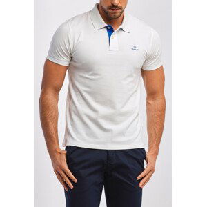 POLOKOŠEĽA GANT CONTRAST COLLAR PIQUE SS RUGGER biela M