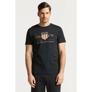 TRIČKO GANT D2. ARCHIVE SHIELD SS T-SHIRT čierna XL