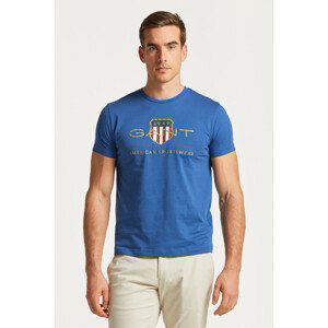 TRIČKO GANT D2. ARCHIVE SHIELD SS T-SHIRT LAKE BLUE