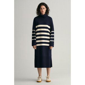 ŠATY GANT D2. BRETON KNIT DRESS modrá XS