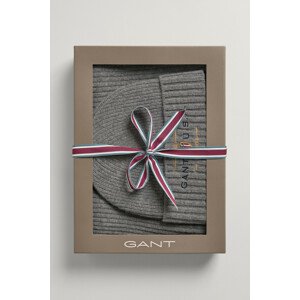 SET ČAPICA A ŠÁL GANT D1. UNISEX. SCARF BEANIE GIFT BOX šedá None