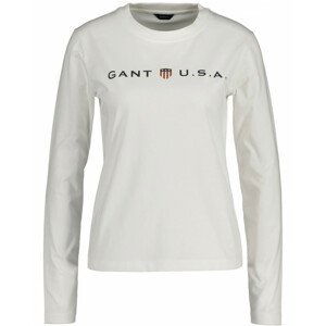 TRIČKO GANT D1. BANNER SHIELD LS T-SHIRT biela XS