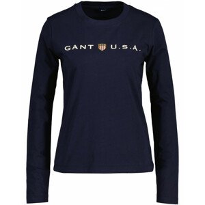 TRIČKO GANT D1. BANNER SHIELD LS T-SHIRT modrá S