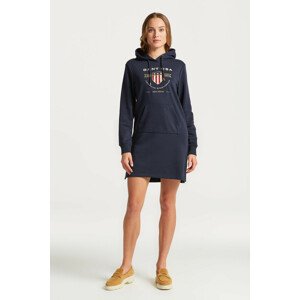 ŠATY GANT D1. BANNER SHIELD HOODIE DRESS modrá L