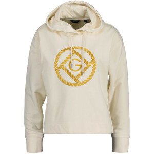 MIKINA GANT D2. ROPE ICON HOODIE biela S