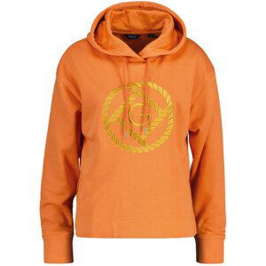 MIKINA GANT D2. ROPE ICON HOODIE oranžová XS