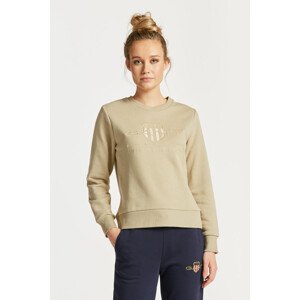 MIKINA GANT REG TONAL SHIELD C-NECK SWEAT hnedá S