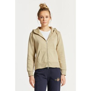 MIKINA GANT REG TONAL SHIELD ZIP HOODIE hnedá XS