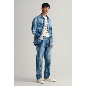 DŽÍNSY GANT D2. BLEACH JEANS modrá 33/34