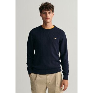 SVETER GANT D2. COTTON TEXTURE C-NECK modrá S